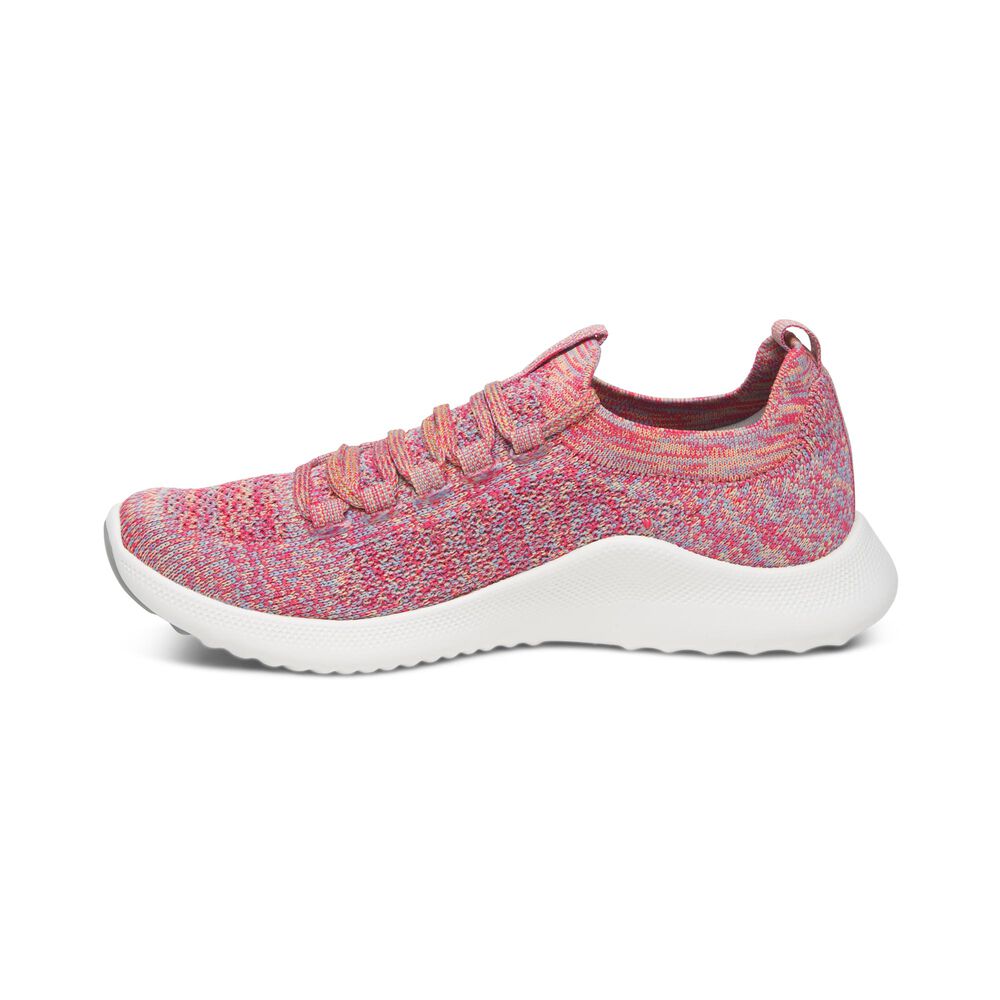 Aetrex Women's Carly Arch Support Sneakers - Pink | USA RB2VNZ4